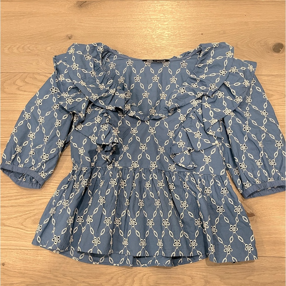 Zara peplum shirt size M